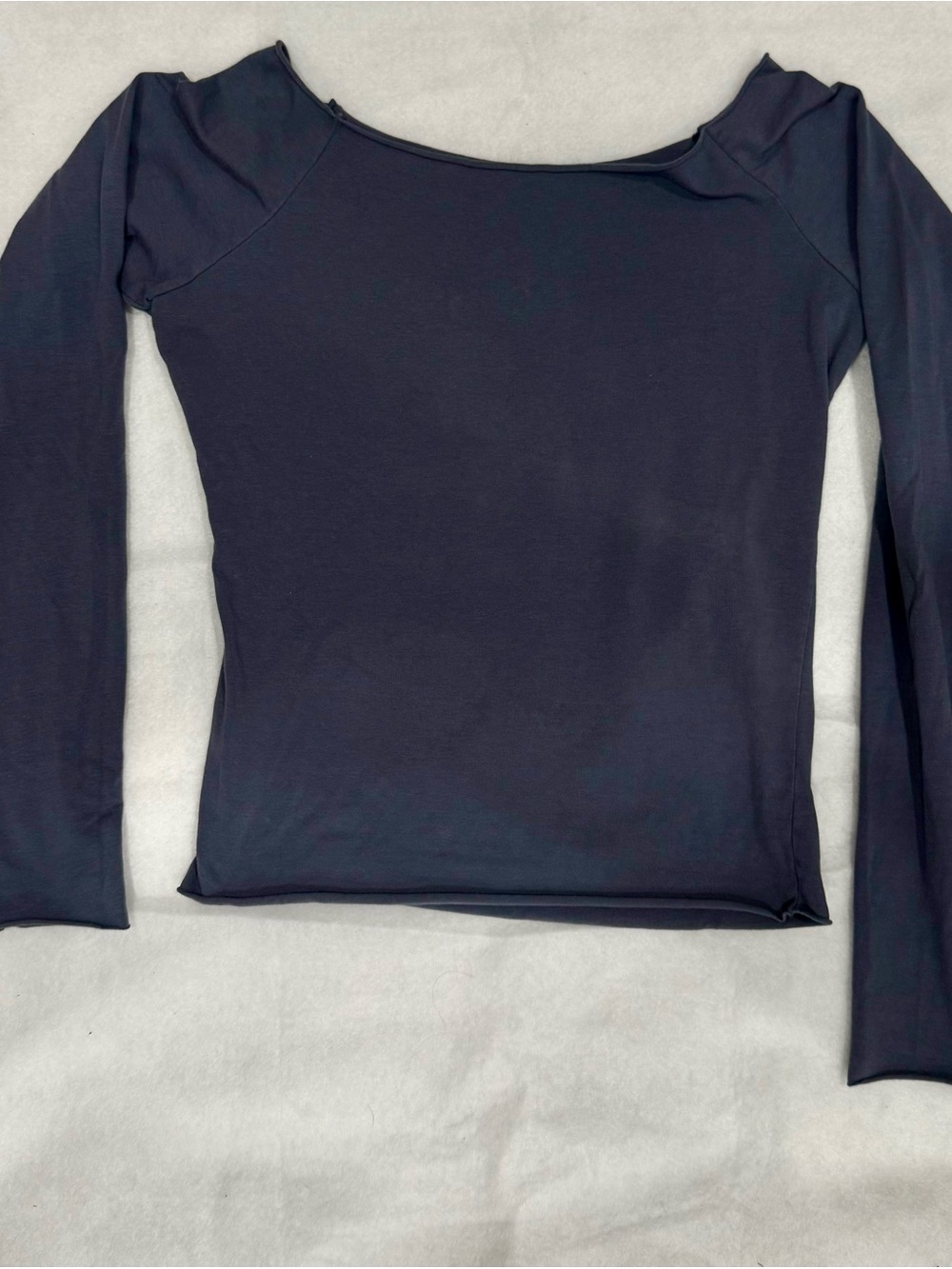 Brandy Melville Blue  Boatneck Long Sleeve Top